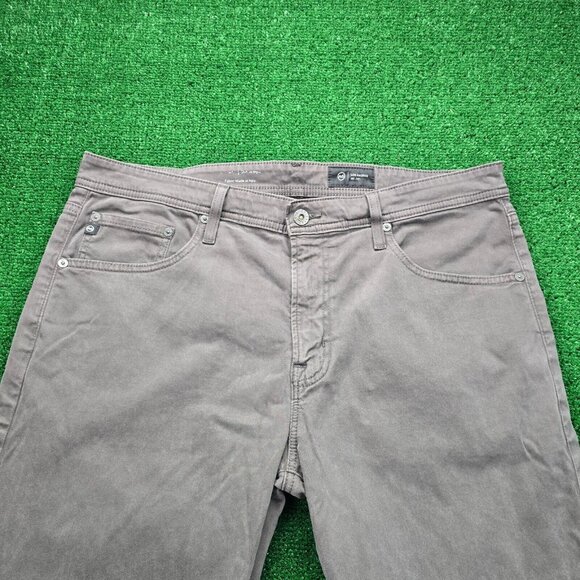 Adriano Goldschmied Jeans Mens 36x32 Gray Slim Straight Flat Front Preppy Casual - Picture 3 of 11